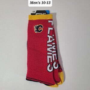 Calgary Flames NHL FBF Originals Large(Men's 10-13) Socks 1 Pair NWT